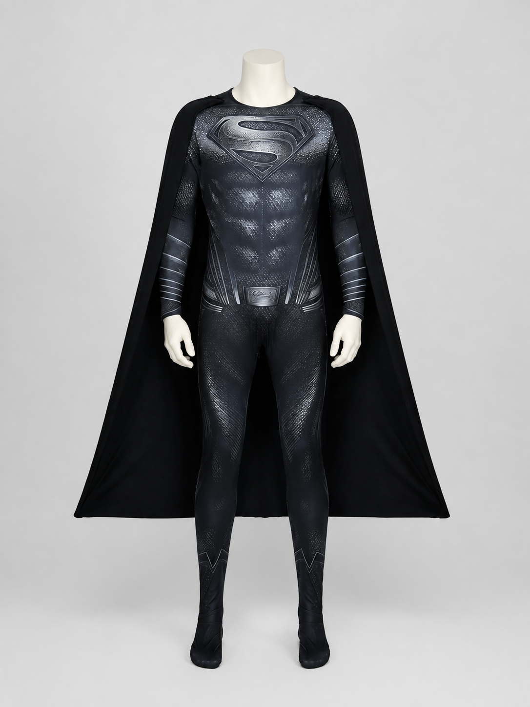 Superman Costume: Black Jumpsuit with Cape for Cosplay Costume Capes detail 3