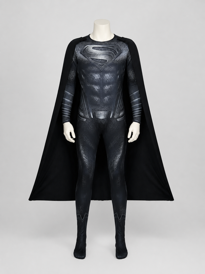 Superman Costume: Black Jumpsuit with Cape for Cosplay Costume Capes detail 3