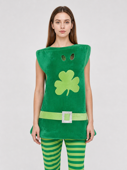 Green Leprechaun Costume with Hat and Pants
