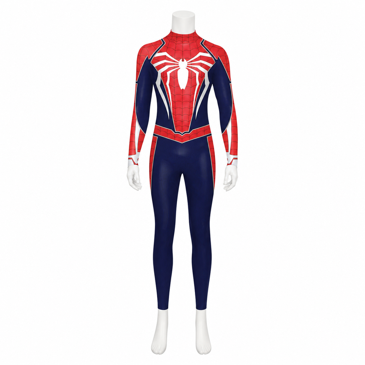 Red and Blue Spider-Man Costume with Web Pattern Costumes detail 3