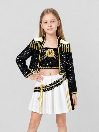 Children's Sequin Stage Costume Set Costumes detail 3