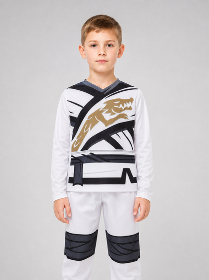 Ninja Costume for Performances with Mask and Gloves
