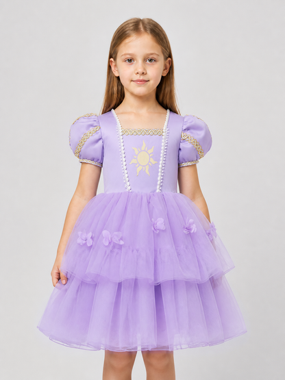 Princess Dress with a Full Mesh Skirt for Cosplay