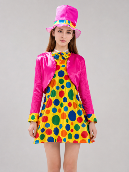 Clown Costume with Dress and Top Hat