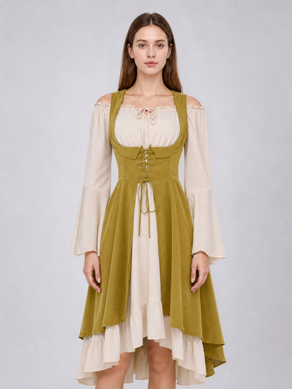 Renaissance-Style Lace-Up Costume Dress
