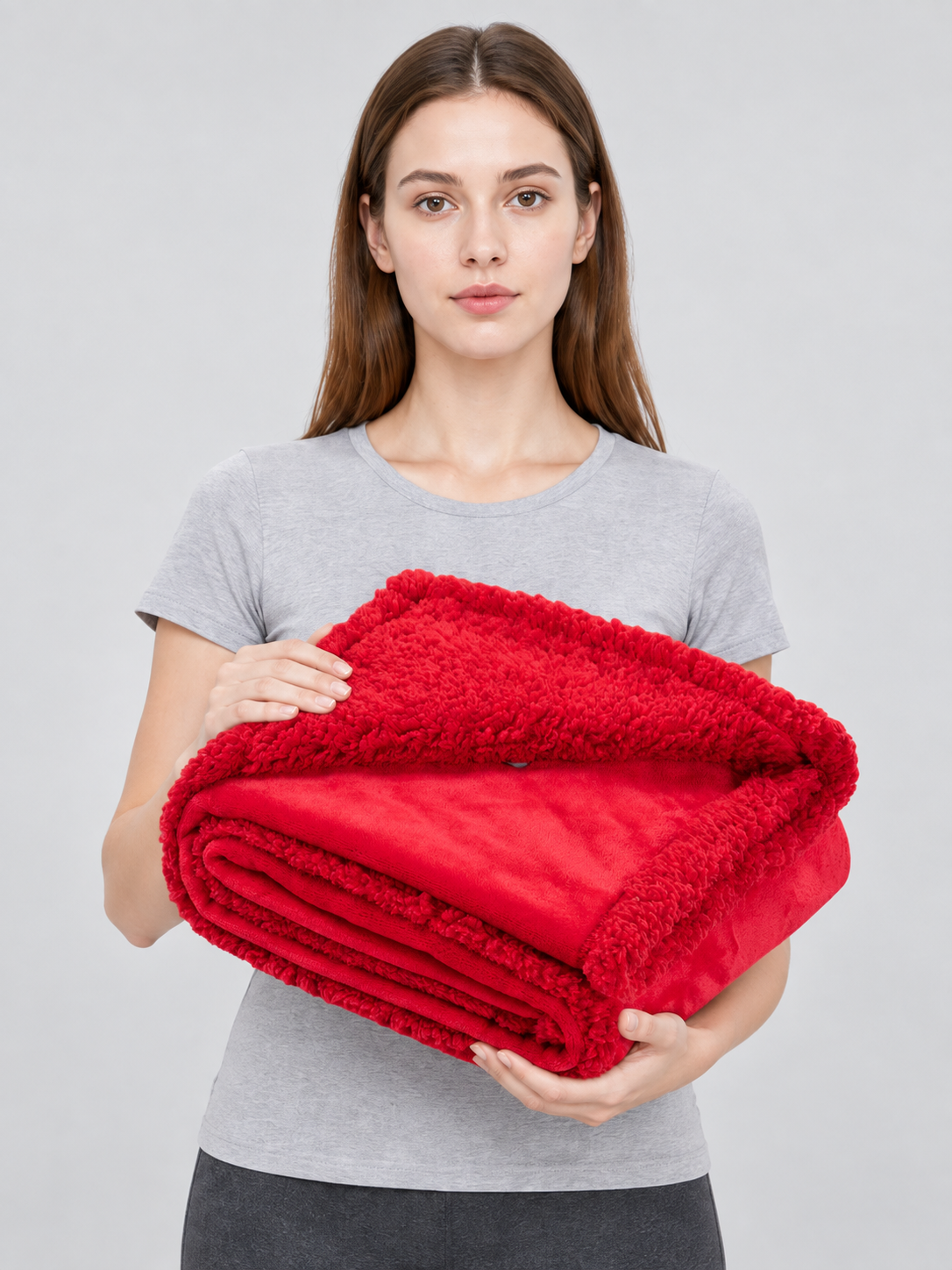 Double-Sided Red Blanket for Pets Wearable Blankets detail 2