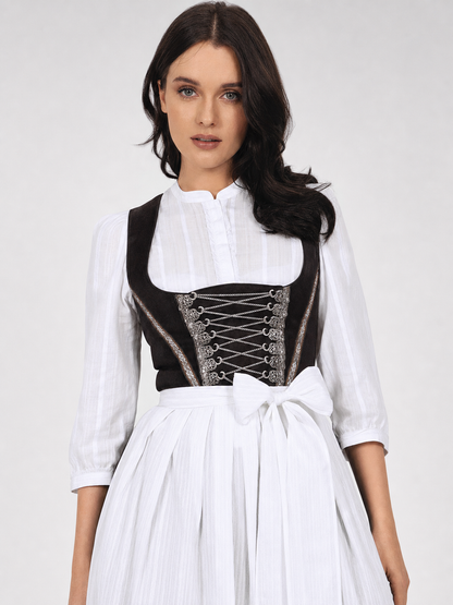 Historical Character Costume with Apron and Lace