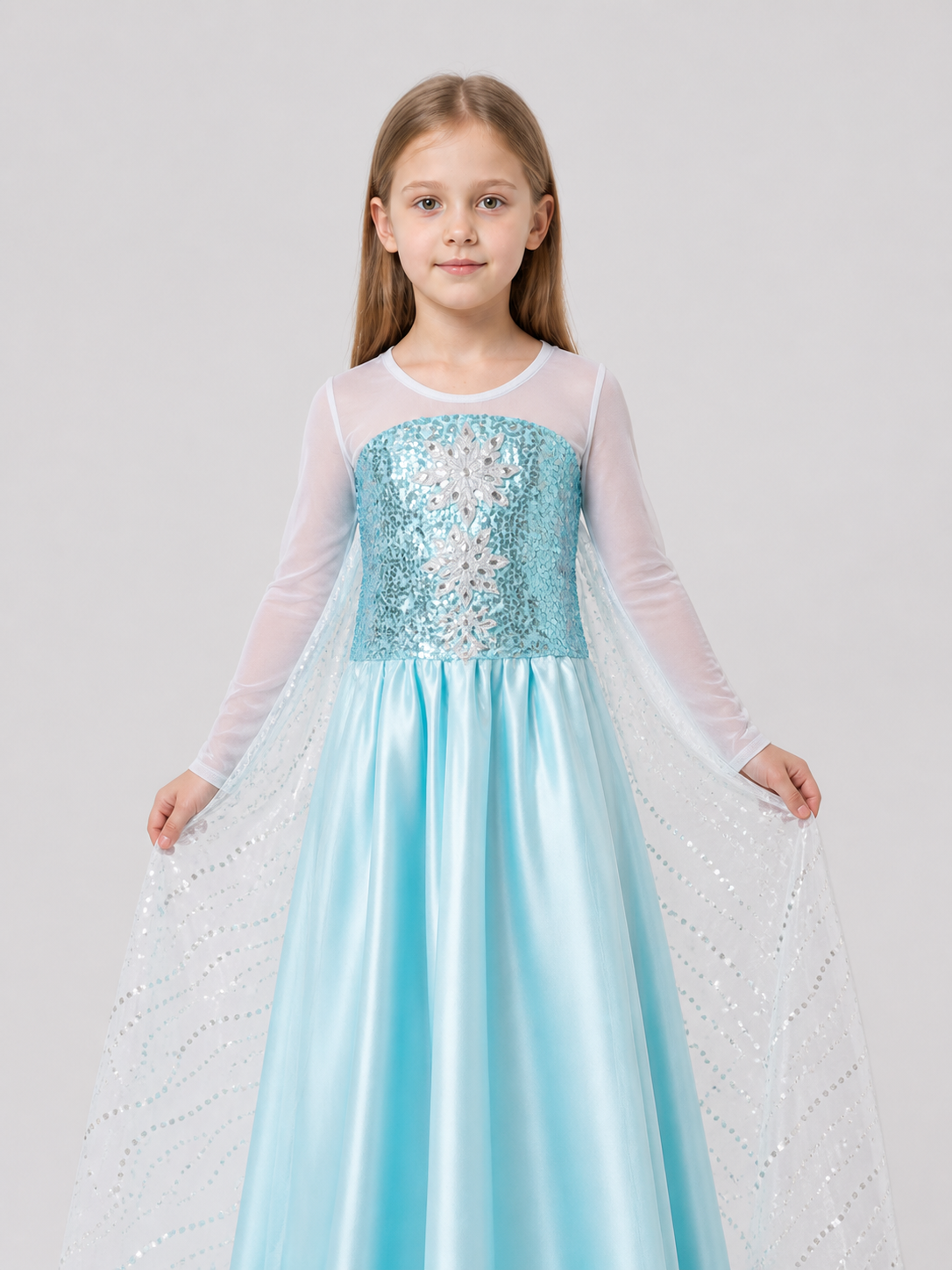 Children's Stage Dress Jumpsuit with Snowflakes Costume Dresses detail 3