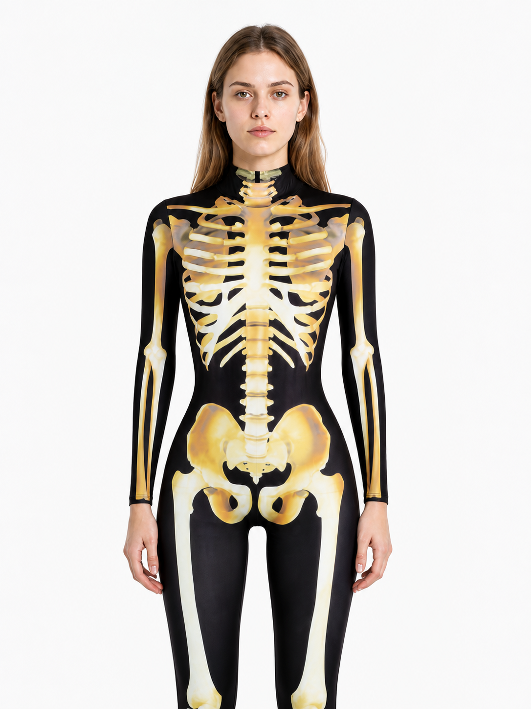 Skeleton Bodysuit with Bone Print for Cosplay Costumes detail 3