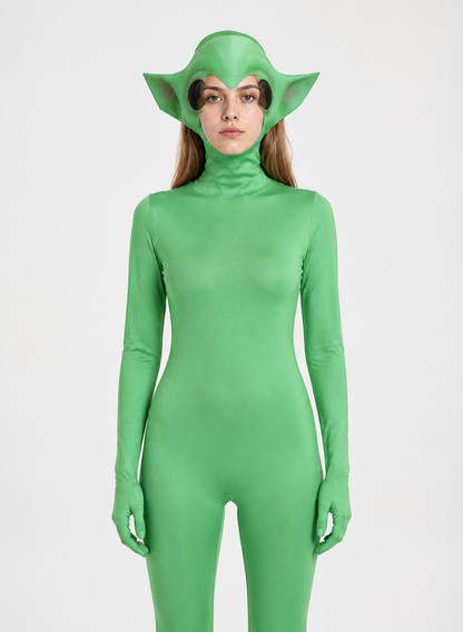 Children's Grogu Jumpsuit with Halloween Mask Costume Masks detail 3