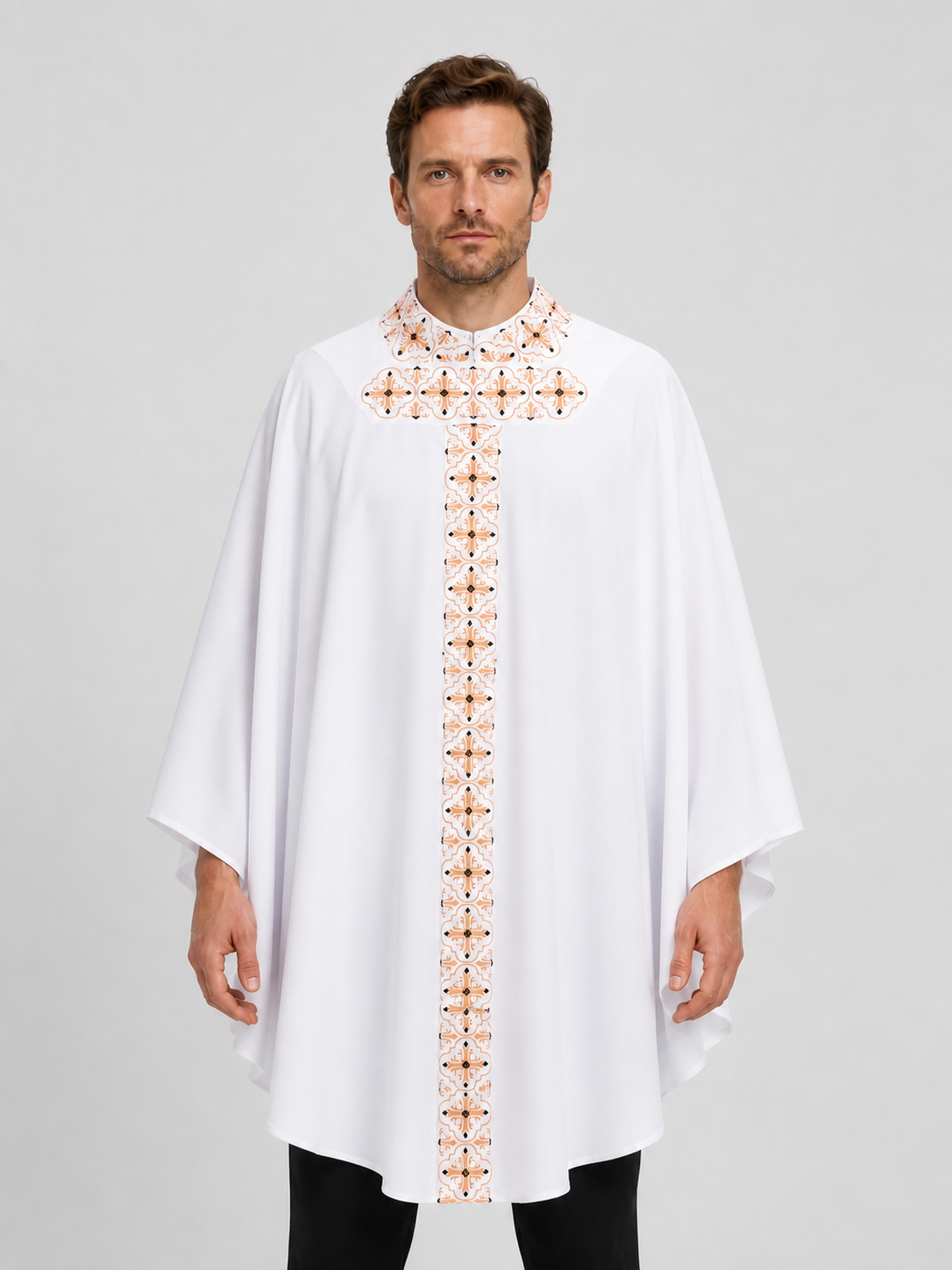 White Cosplay Shirt with Geometric Pattern Costumes detail 2