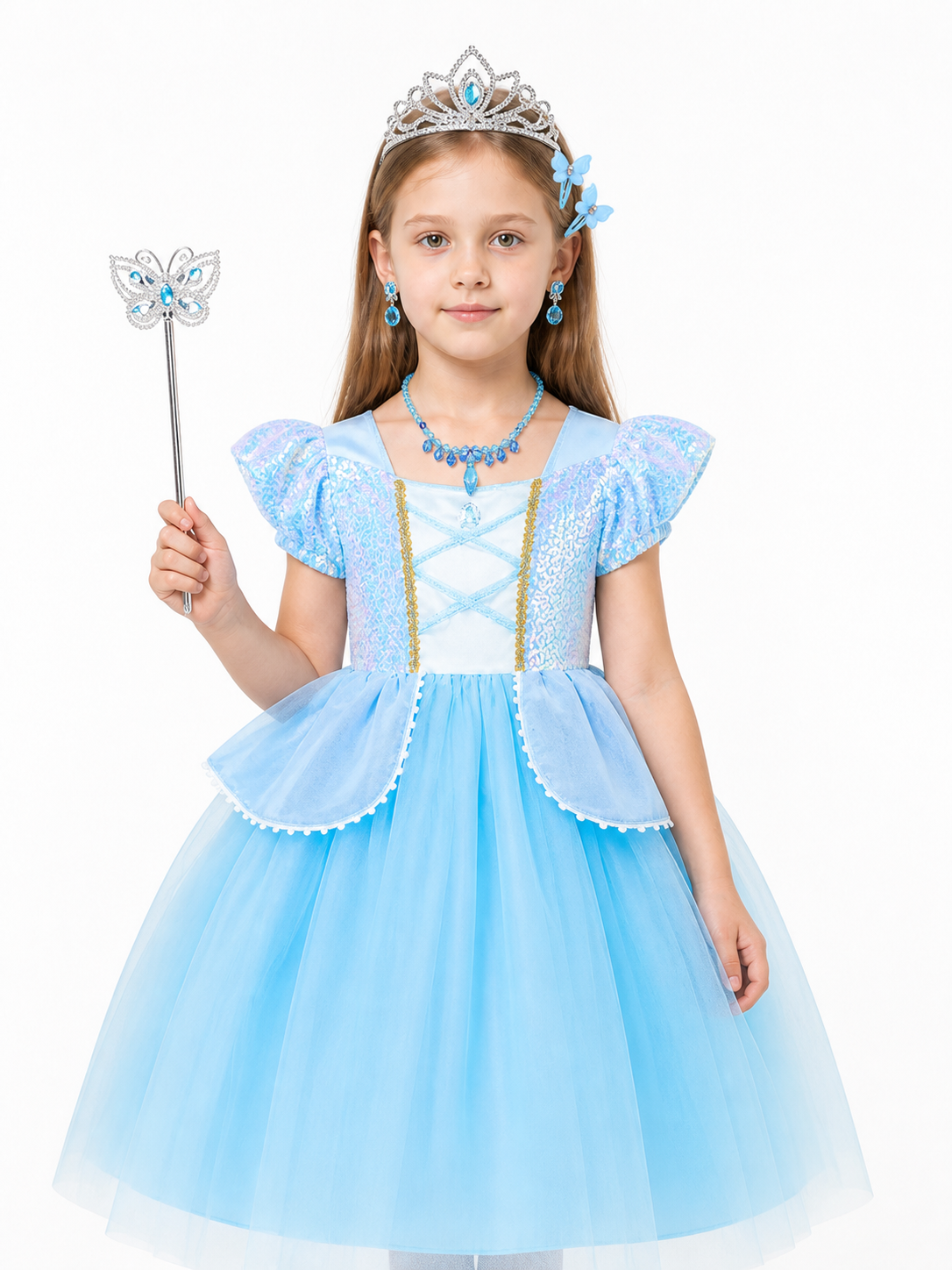 Blue Cinderella Princess Costume Costumes detail 3