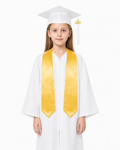 Graduation set with white gown, cap, and stole Costume Dresses detail 3