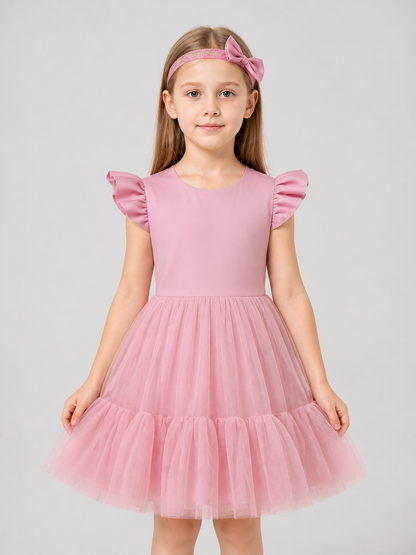 Girls' Dressy Princess Dress with Headband Costume Dresses detail 3
