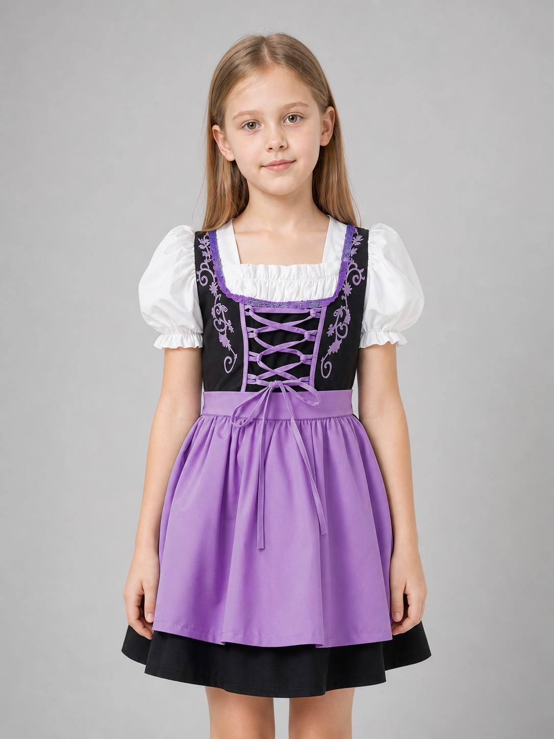 Dirndl Carnival Dress with Apron and Accessories
