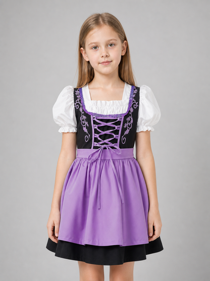 Dirndl Carnival Dress with Apron and Accessories