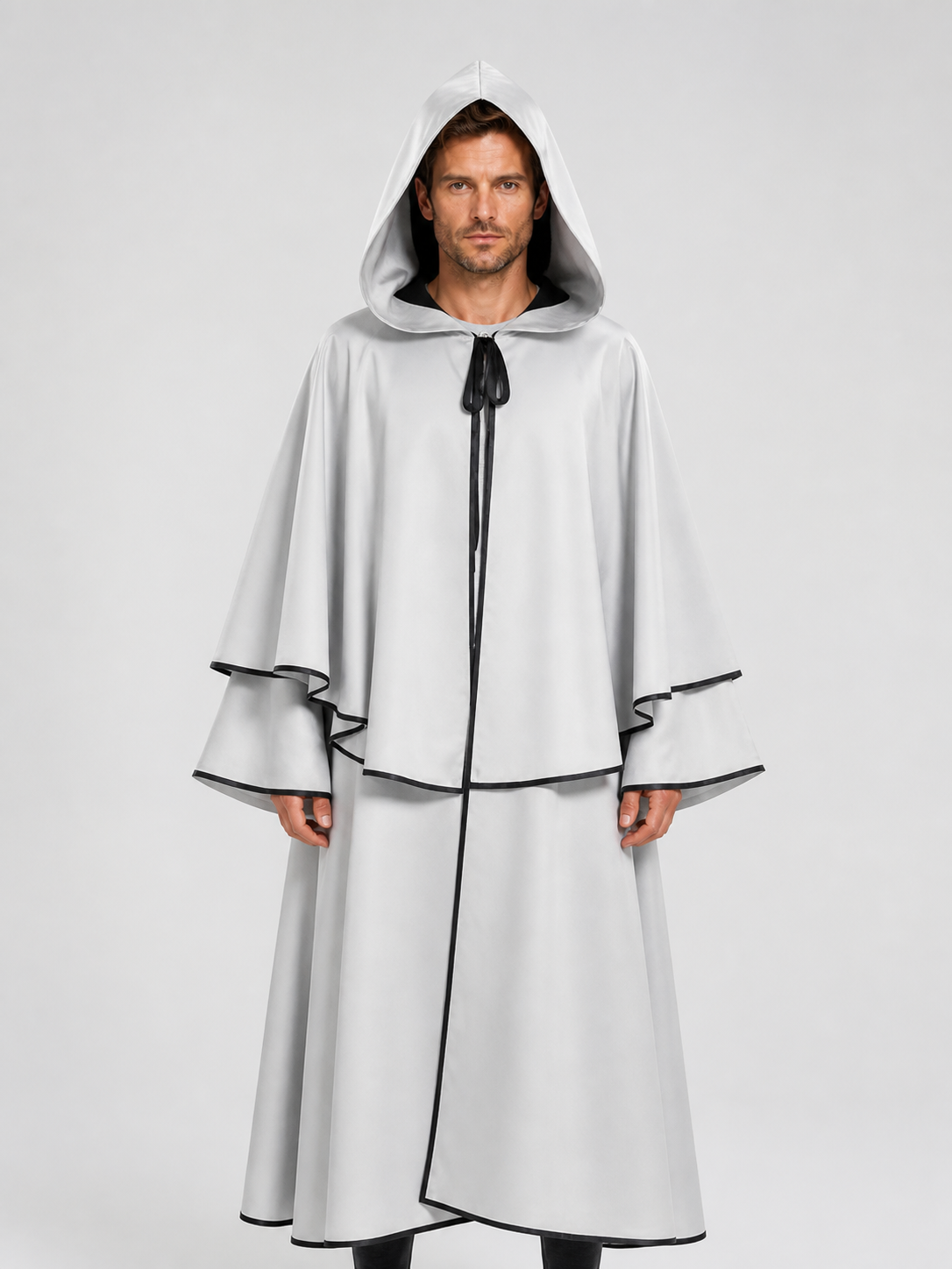 Death Reaper Hooded Cloak for Cosplay, White