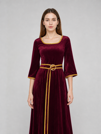 Burgundy Mother Gothel Cosplay Dress