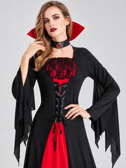 Vampire Costume: Lace Dress with Collar