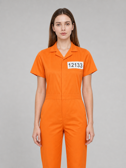Prisoner Costume, Orange, XS, Accessories