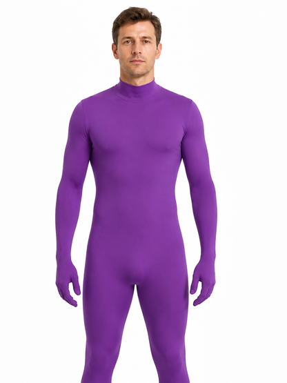 Purple Invisible Person Halloween Jumpsuit with Hood Costumes detail 3