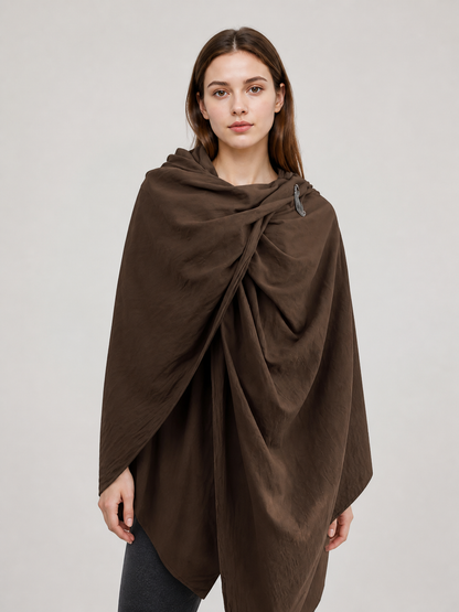 Brown Carnival Cloak with Hood Costume Capes detail 2