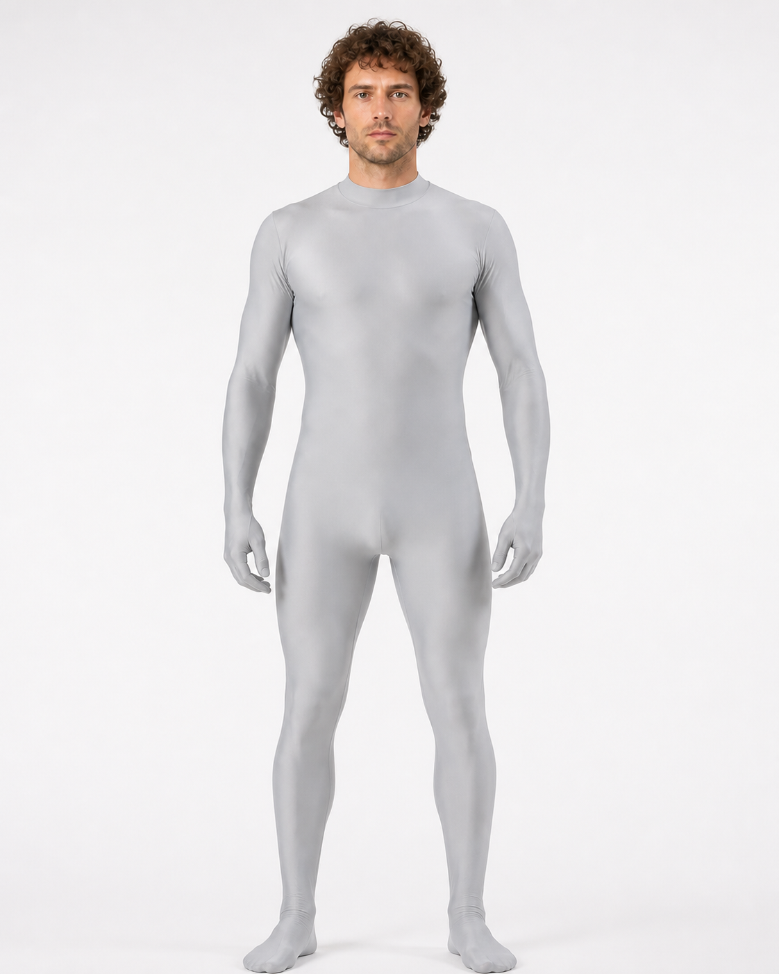 Light Gray High-Neck Dance Jumpsuit product detail 3