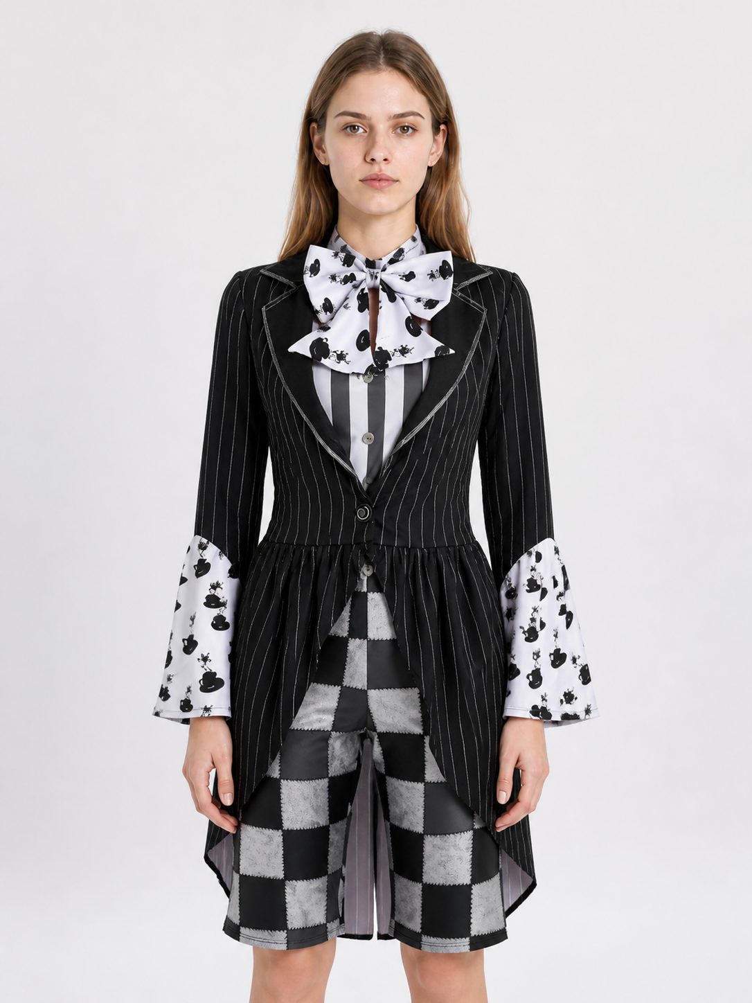 Cosplay costume with tailcoat jacket and plaid shorts Costumes detail 3