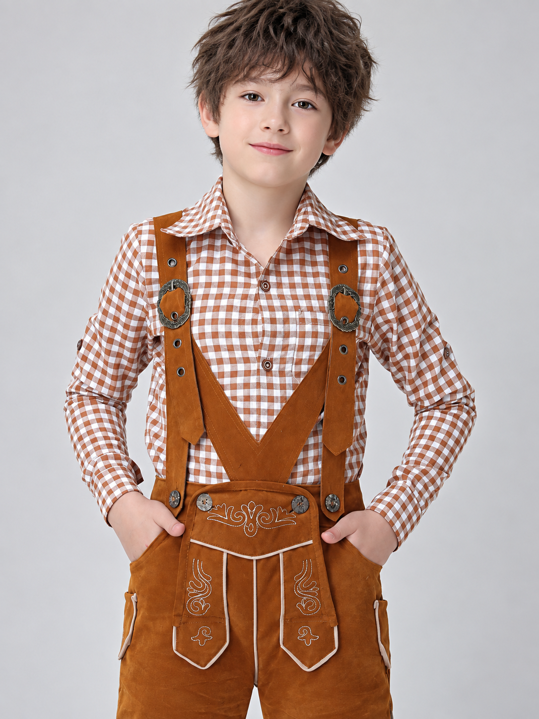 Bavarian Yellow-Brown Suspender Breeches