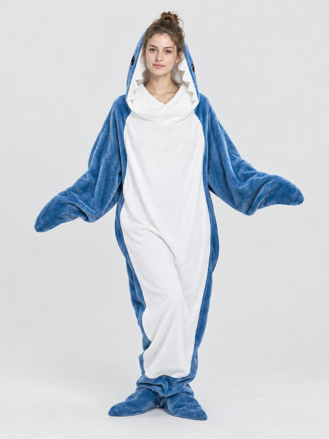 Blue Shark Kigurumi Pajama with Hood