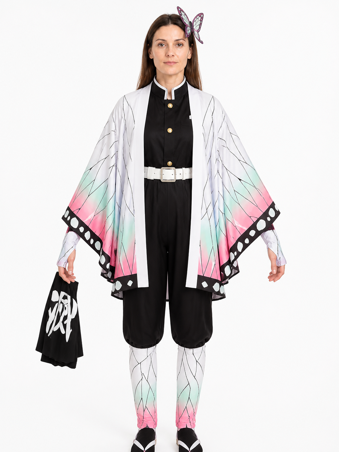 Cosplay Costume with White Cape and Butterfly Costume Capes detail 3