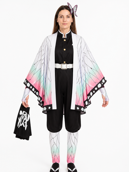 Cosplay Costume with White Cape and Butterfly Costume Capes detail 3