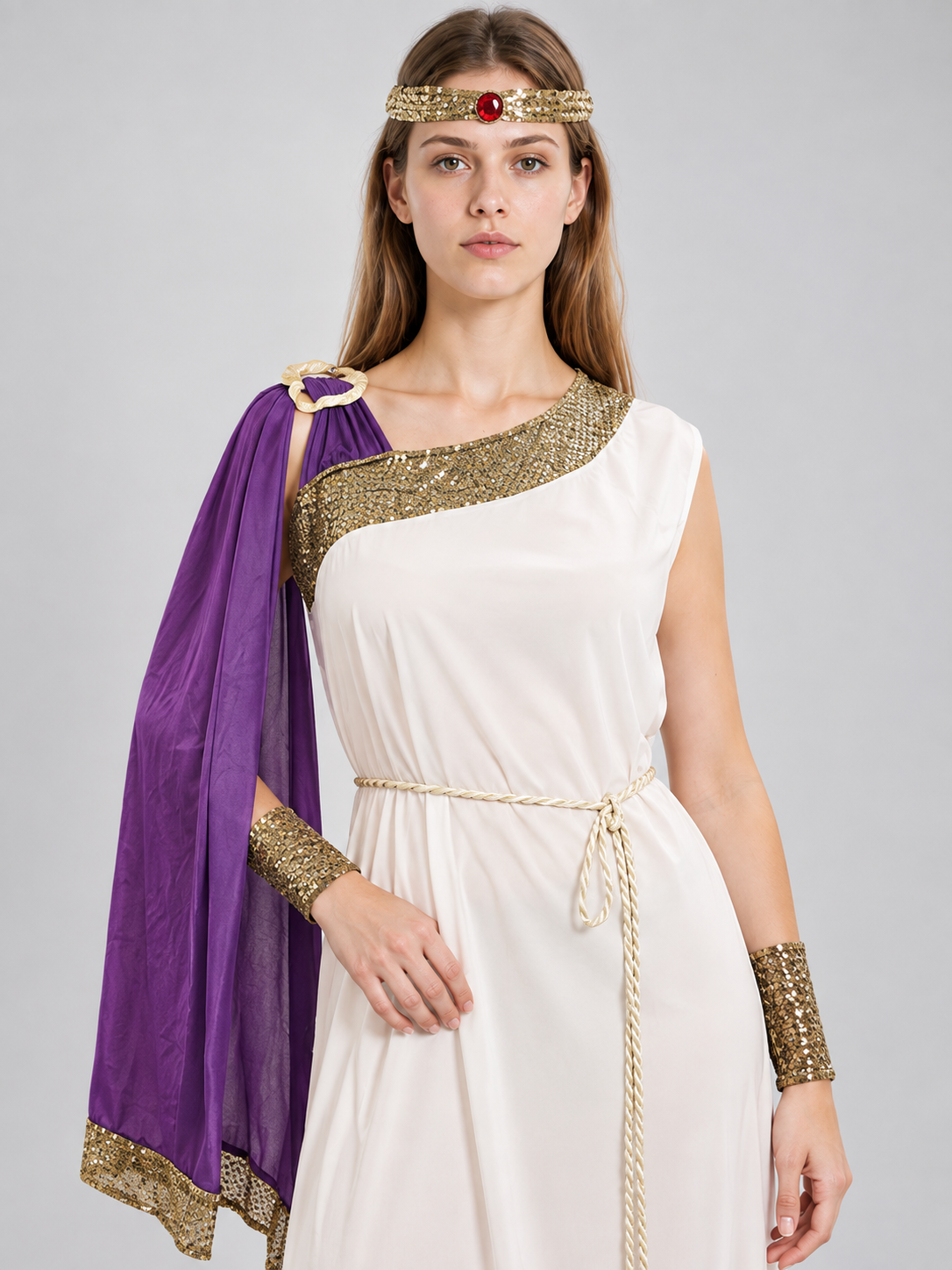 Ancient Carnival Costume with Purple Cape Costume Capes detail 2
