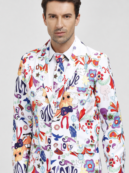 Costume with LOVE print — jacket and pants