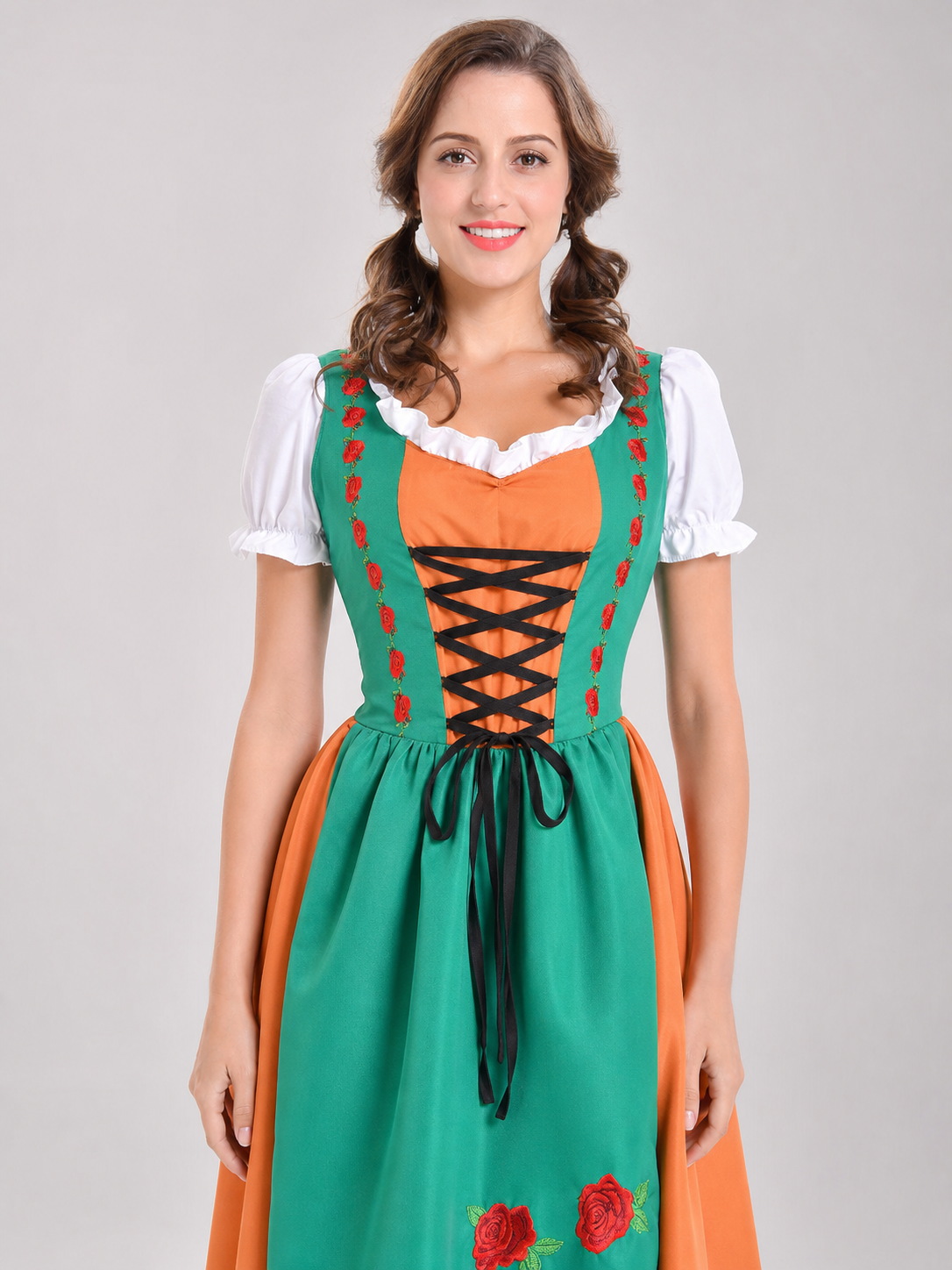 Folk-Style Embroidered Carnival Dress