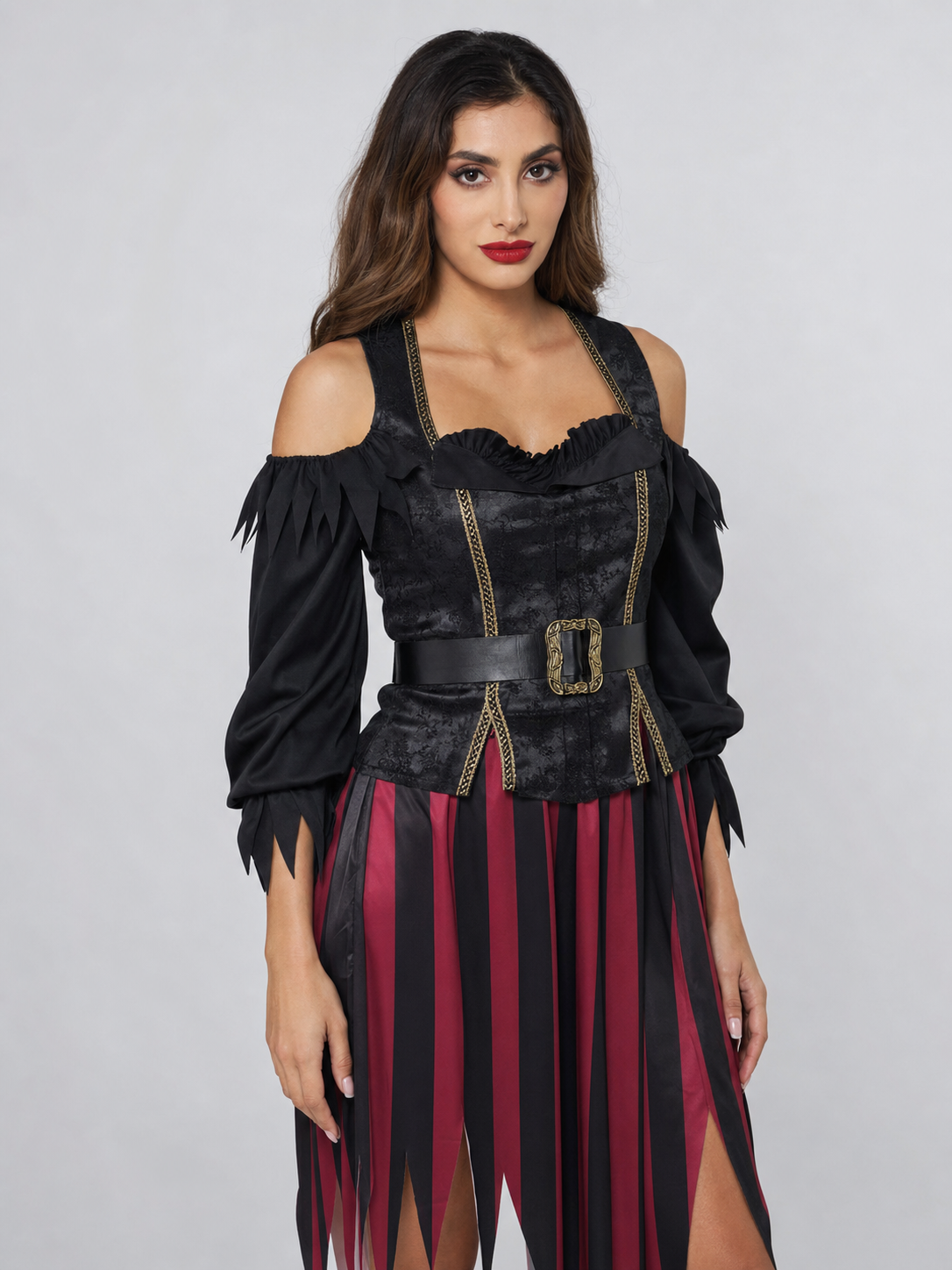 Pirate Cosplay Costume with Corset and Headscarf