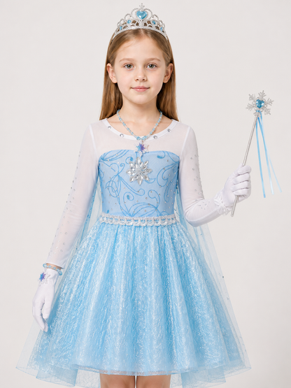 Snow Queen Costume with Lights Costumes detail 2