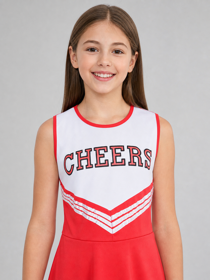 CHEERS Red and White Stage Dress