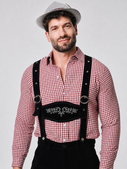 German-Style Outfit: Shirt and Suspender Shorts