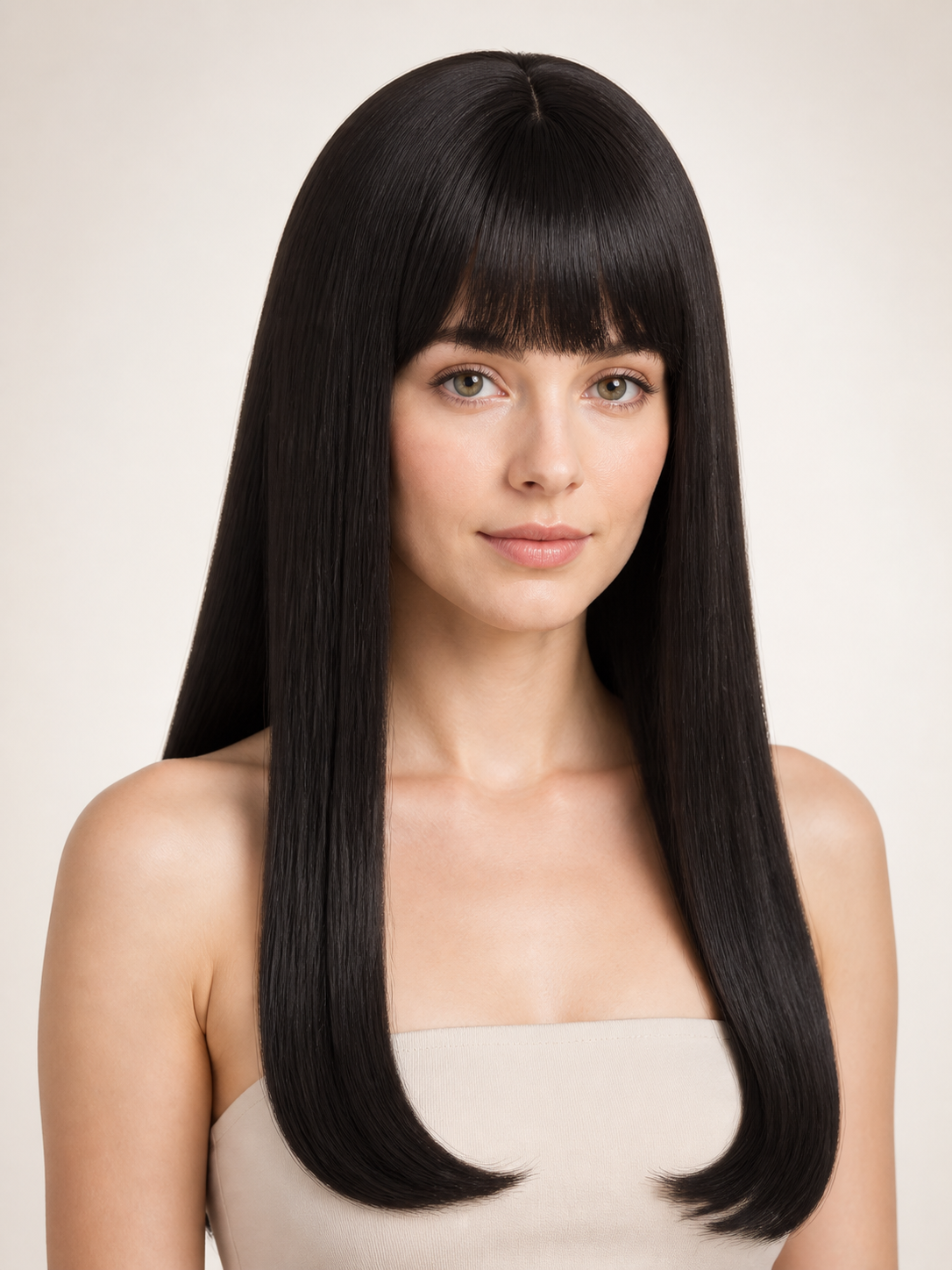 Long Black Carnival Wig for Halloween and Cosplay Costume Wigs detail 2