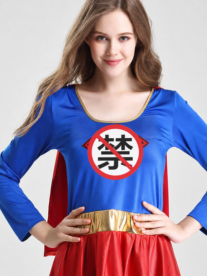 Superhero Costume with Cape for Stage Performances, Parties, and Cosplay