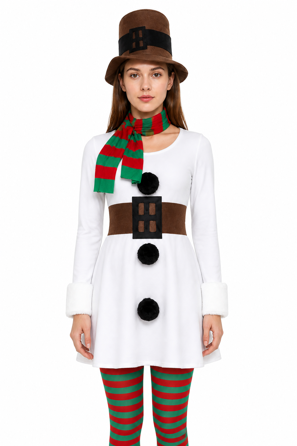 Christmas Snowman Costume with Dress and Hat Costume Dresses detail 2