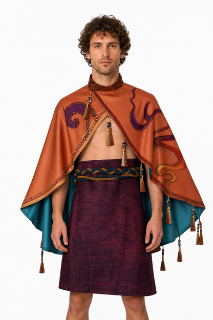 Avatar 3 Cosplay Costume with Cape, Apron, and Belt Costume Capes detail 2