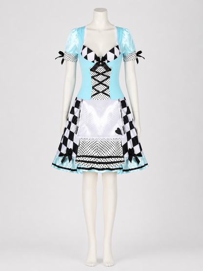 Alice Halloween Dress with Apron and Bows Costume Dresses detail 2
