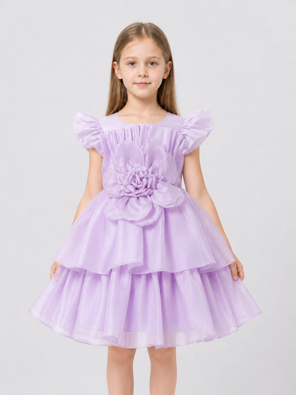 Festive Tulle Princess Dress with Bow Costume Dresses detail 3