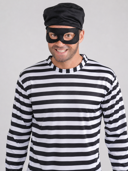 Black-and-White Striped Thief Costume