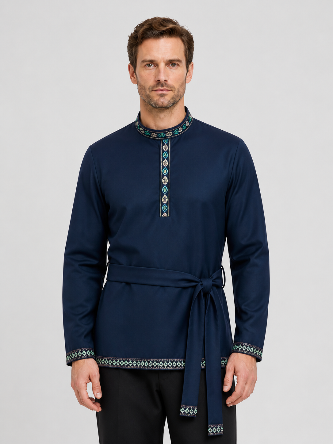 Embroidered Ethnic Shirt-Tunic with Belt product detail 3
