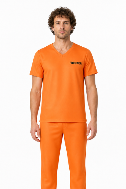 Carnival Costume: Prison Uniform, T-Shirt and Pants Costumes detail 3