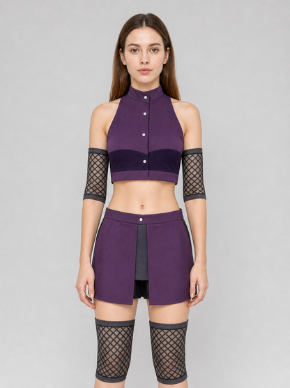 Yamanaka Ino Cosplay Costume: Top, Shorts, and Accessories