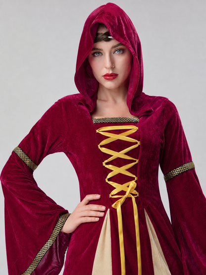 Vintage Court Dress with Hood and Lacing